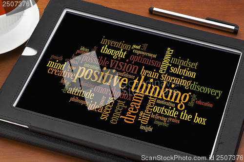 Image of positive thinking word cloud