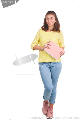 Image of Young girl with laptop