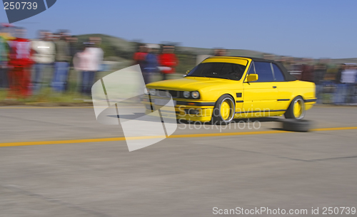 Image of Yellow racing car