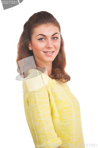 Image of Portrait of a young girl in casual wear