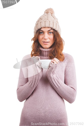 Image of Woman with cup of coffee