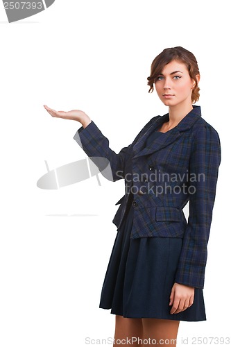 Image of Woman presenting something