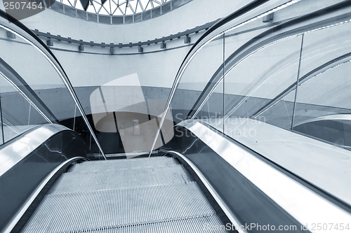 Image of Moving escalator in the business center