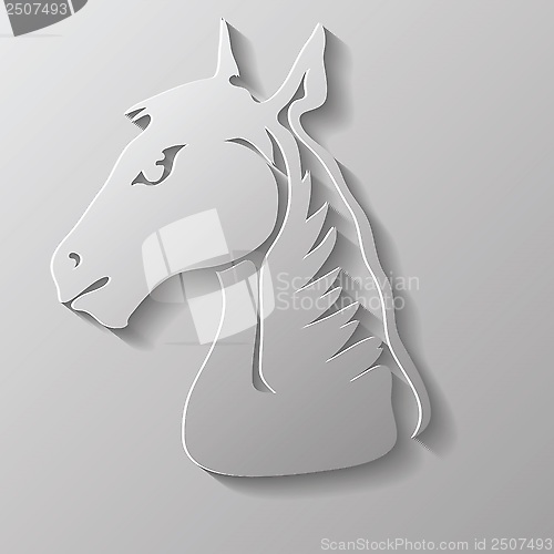 Image of paper horse head