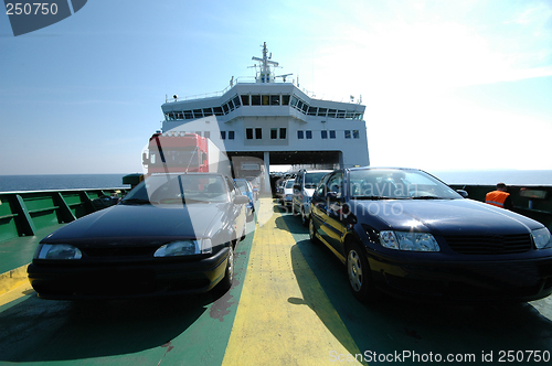 Image of Cars on ferry