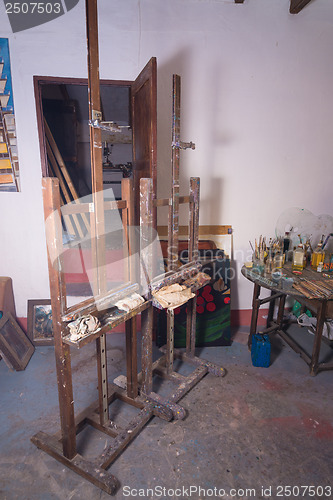 Image of Easel in painters atelier