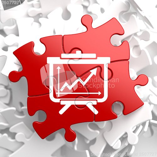 Image of Flipchart Icon on Red Puzzle.