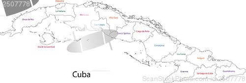 Image of Outline Cuba map