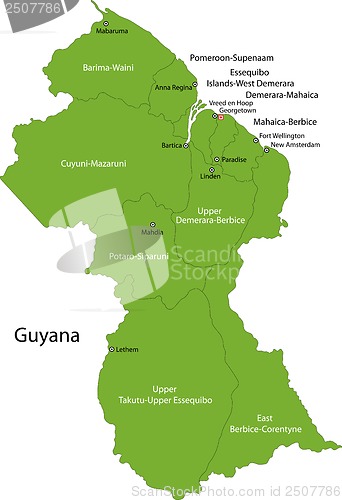 Image of Guyana map