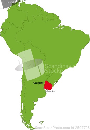 Image of Uruguay map