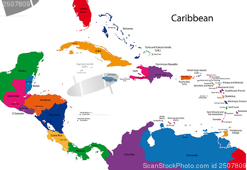 Image of Caribbean map