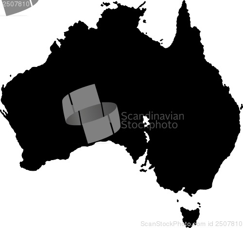 Image of Black Australia map