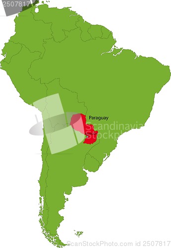 Image of Paraguay map