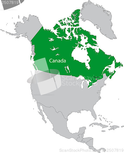 Image of Location of Canada