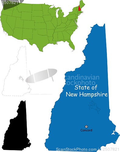 Image of New hampshire map