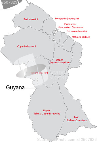 Image of Guyana map