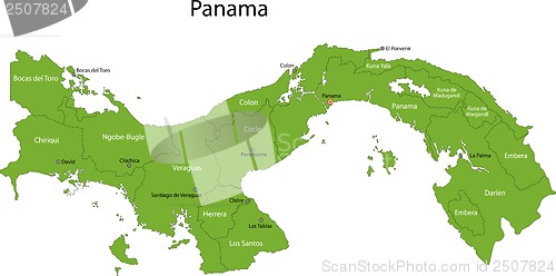 Image of Green Panama map