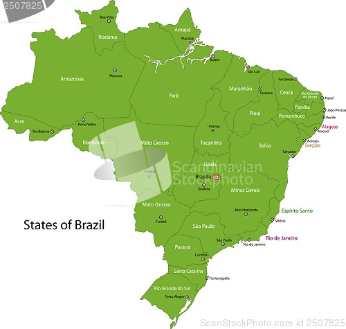 Image of Green Brasilia map