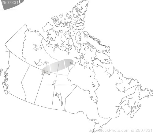 Image of Outline Canada map