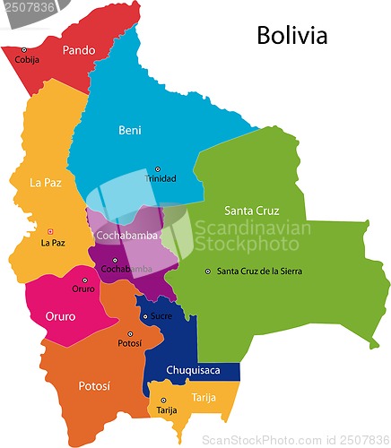 Image of Bolivia map