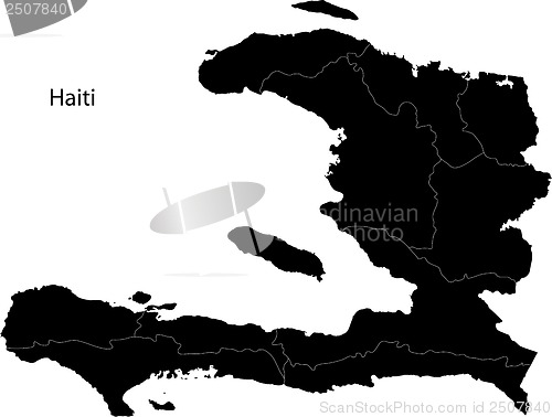 Image of Black Haiti map