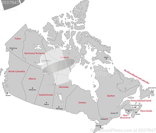 Image of Gray Canada map