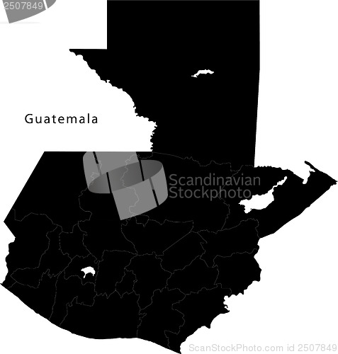 Image of Black Guatemala map