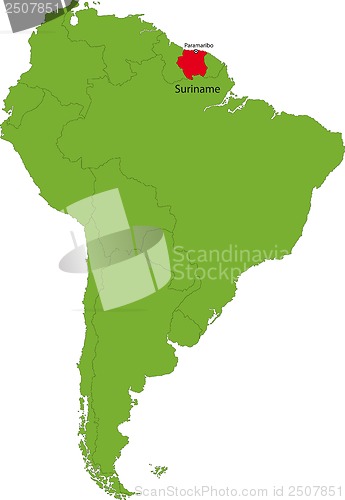 Image of Suriname map