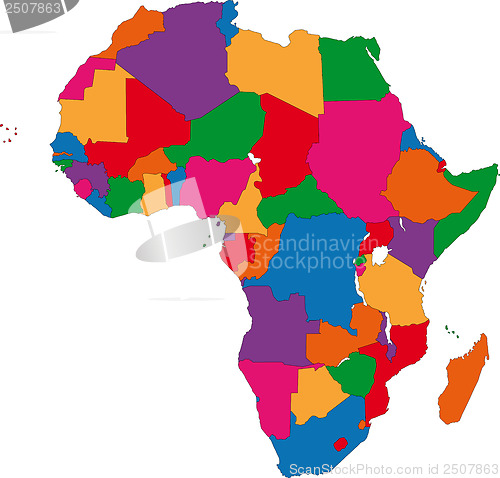 Image of Colorful Africa map