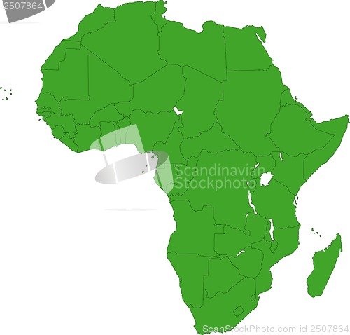 Image of Green Africa map