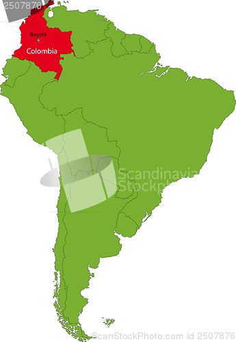 Image of Colombia map