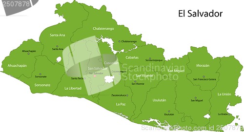 Image of Green El Salvador map