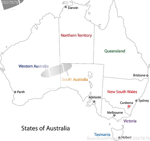 Image of Outline Australia map