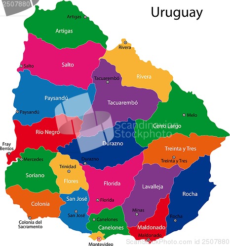 Image of Uruguay map