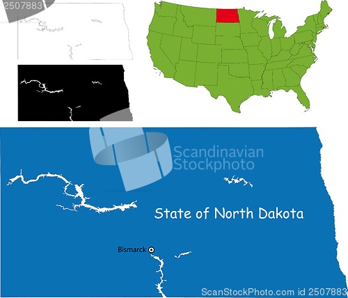 Image of North dakota map