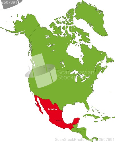 Image of Location of Mexico