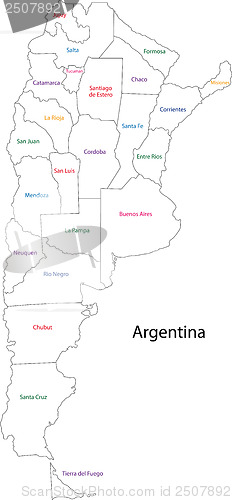 Image of Outline Argentina map