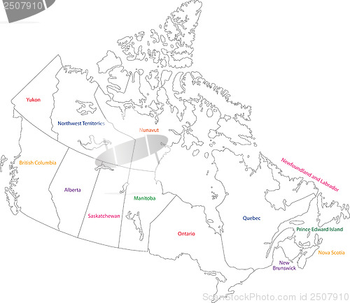 Image of Outline Canada map