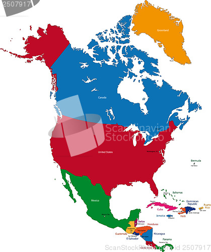 Image of North America map