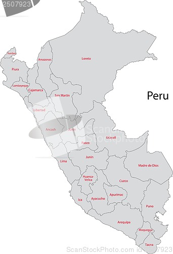 Image of Grey Peru map