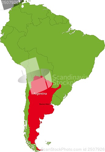 Image of Argentina map