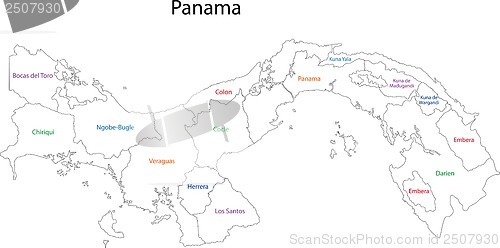 Image of Outline Panama map