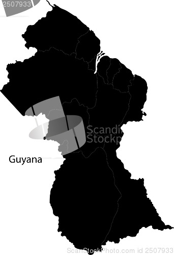 Image of Black Guyana map