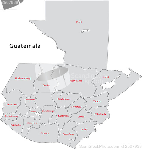 Image of Grey Guatemala map