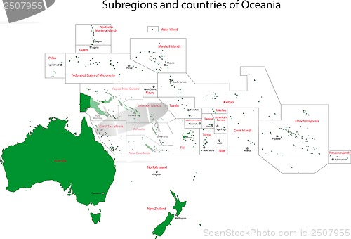 Image of Oceania map