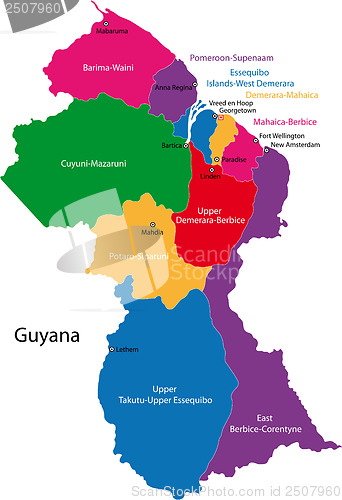 Image of Guyana map