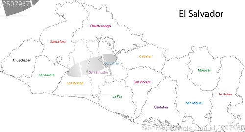 Image of Outline El Salvador map