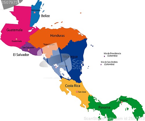 Image of Central America map