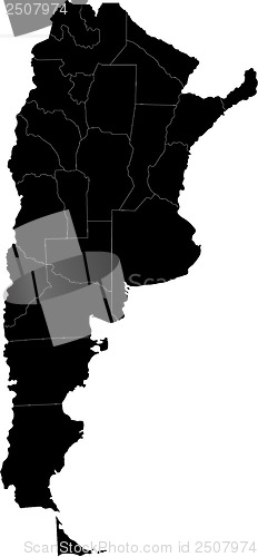 Image of Black Argentina map