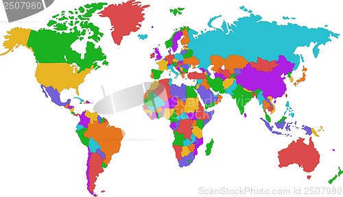 Image of Corolful world map